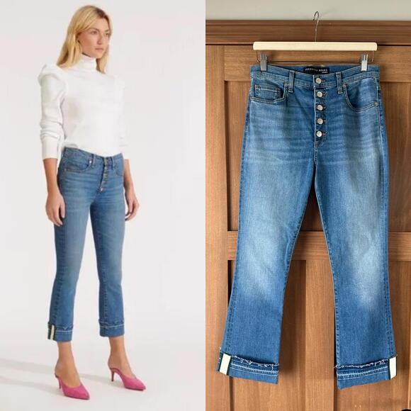 Veronica Beard Carolyn HighRise Baby Boot Jeans Pacific Blue Cut: 233 size 8/29 - Picture 1 of 15